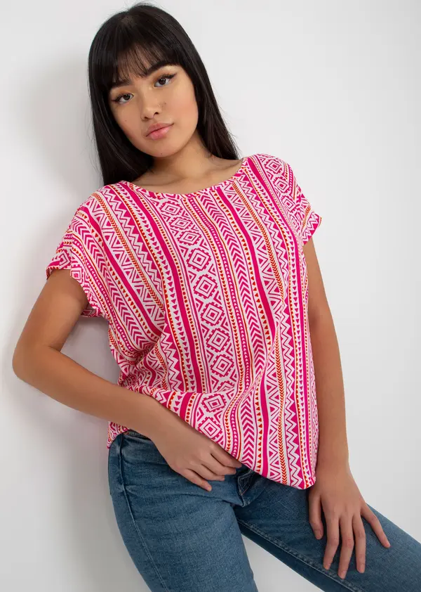 Sublevel Blouse-D73771R10978P-white-pink