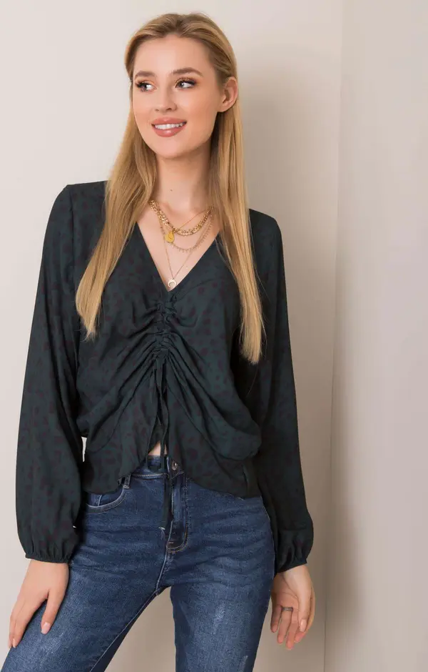 Italy Moda Blouse-DHJ-BZ-12283-1.93P-dark green