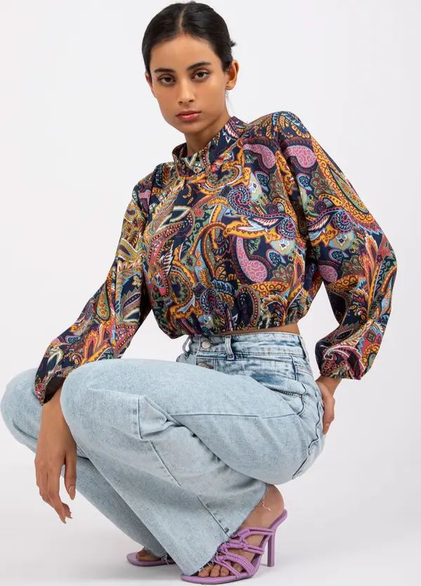 Italy Moda Blouse-DHJ-BZ-15170.39-navy blue