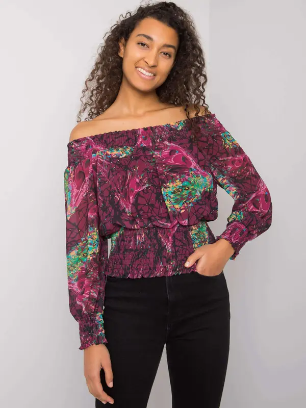 Italy Moda Blouse-DHJ-BZ-15175-2.10P-dark purple