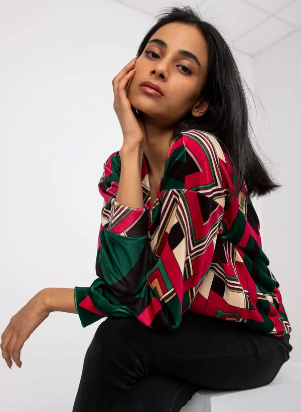 Italy Moda Blouse-DHJ-BZ-6033-1.49P-dark green