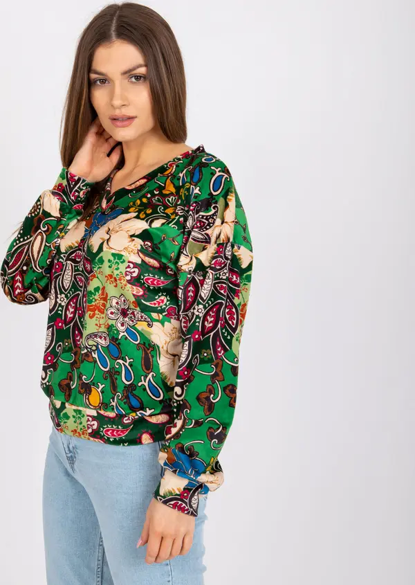 Italy Moda Blouse-DHJ-BZ-6033-2.46P-green