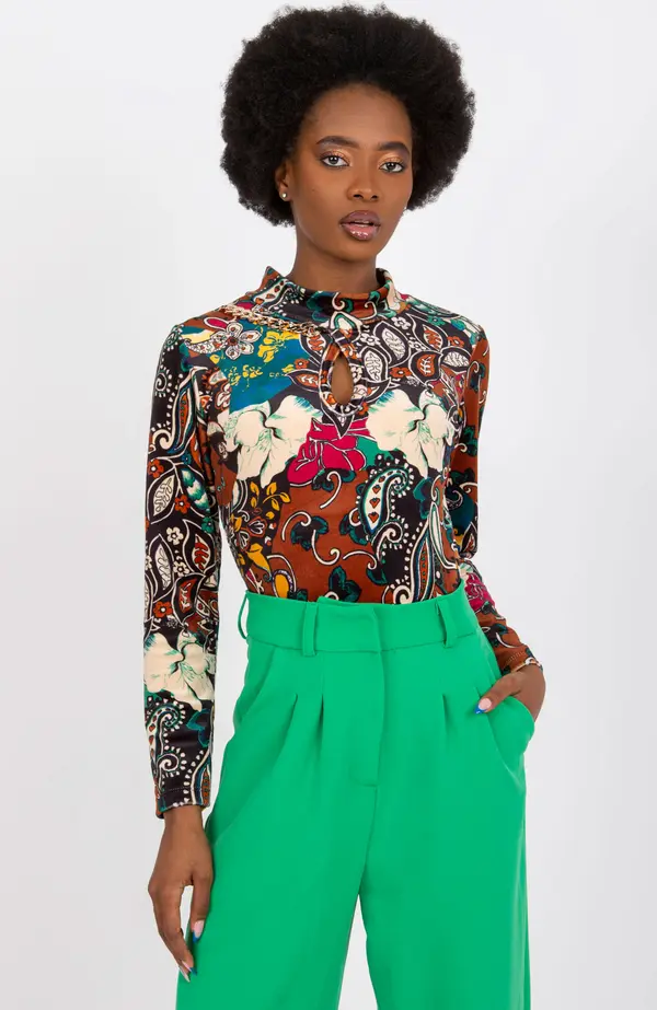 Italy Moda Blouse-DHJ-BZ-6291-1.77P-brown