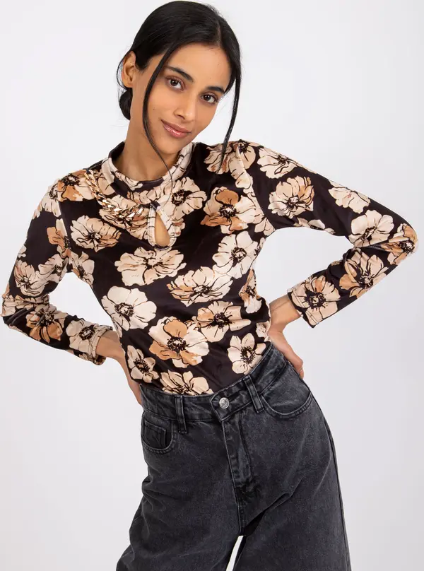 Italy Moda Blouse-DHJ-BZ-6291.56P-black-beige