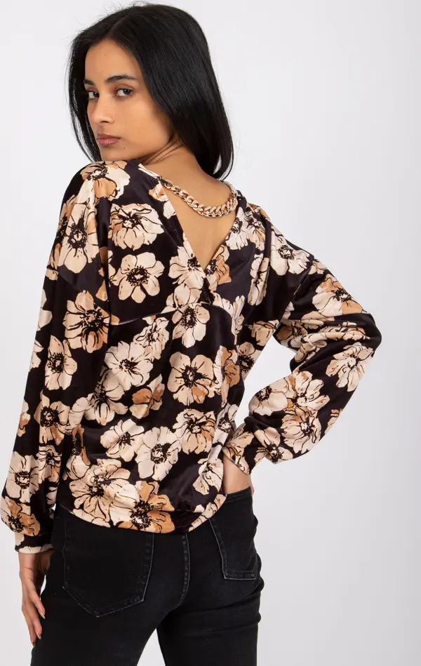 Italy Moda Blouse-DHJ-BZ-6550-1.29P-black-beige