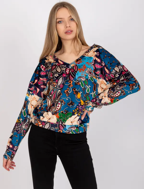 Italy Moda Blouse-DHJ-BZ-6550-3.14P-dark blue