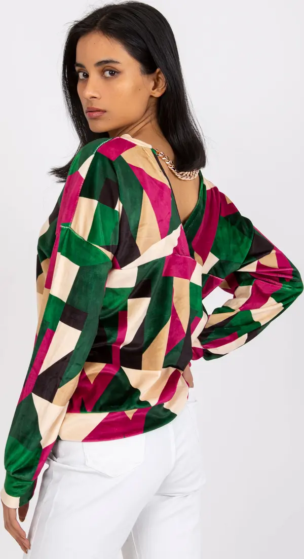 Italy Moda Blouse-DHJ-BZ-6550.74P-dark green