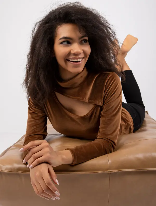 Italy Moda Blouse-DHJ-BZ-6561.09P-brown