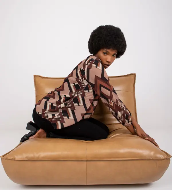 Italy Moda Blouse-DHJ-BZ-8643-2.67P-brown