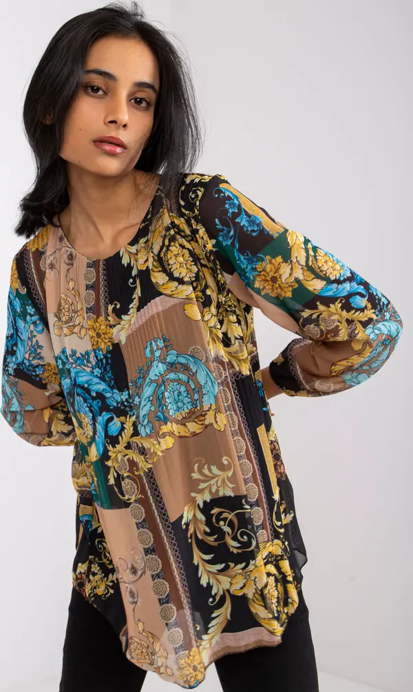 Italy Moda Blouse-DHJ-BZ-8643-3.65P-black-beige