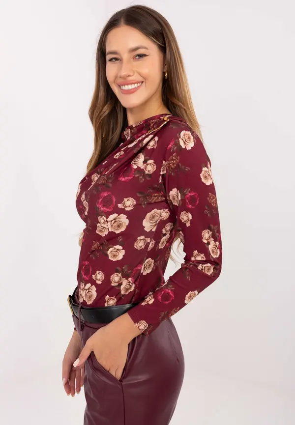 RUE PARIS Blouse-IT-BZ-20315-1.19P-burgundy