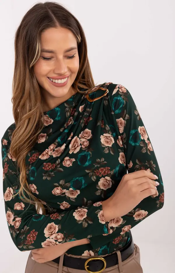 RUE PARIS Blouse-IT-BZ-20315-1.19P-dark green