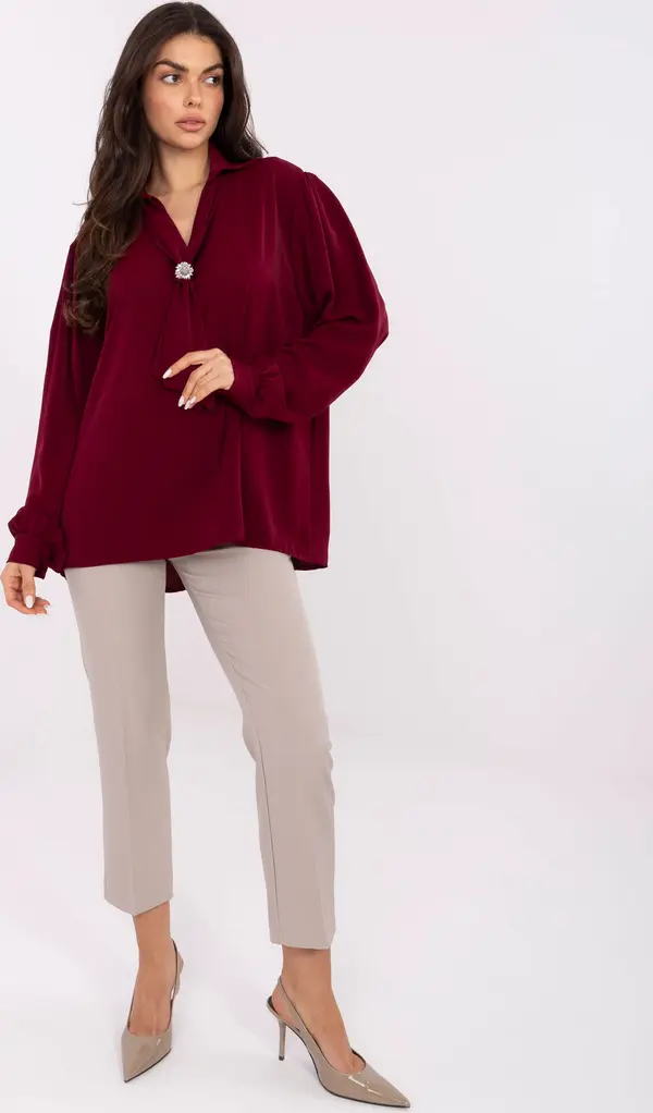 Factory Price Blouse-IT-BZ-28913.17-burgundy