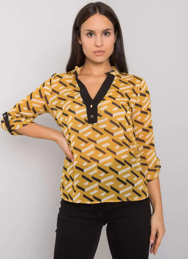 Factory Price Blouse-LC-BZ-22K-2009.30P-black-yellow