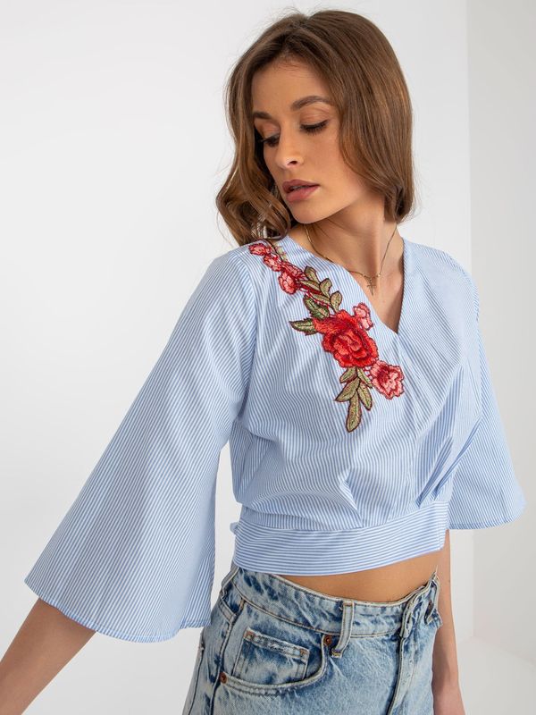 LAKERTA Blouse-LK-BZ-506243.78-white-blue