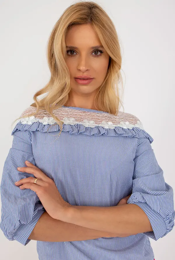 LAKERTA Blouse-LK-BZ-509336.55P-white-blue