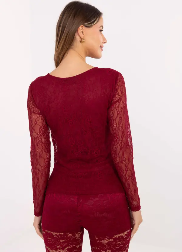 Italy Moda Blouse-MI-BZ-272403.19P-burgundy