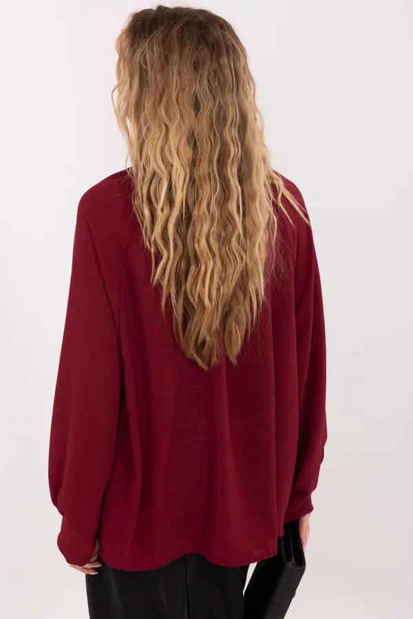 Italy Moda Blouse-MI-BZ-272509.07-burgundy