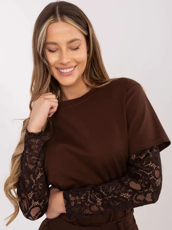 Italy Moda Blouse-MI-BZ-4227.61-brown