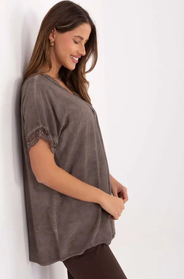 Italy Moda Blouse-MI-BZ-7951.34-dark beige