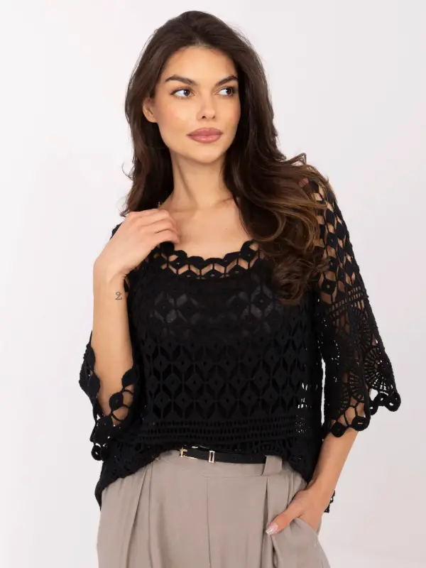 Italy Moda Blouse-MI-BZ-9007.77-black