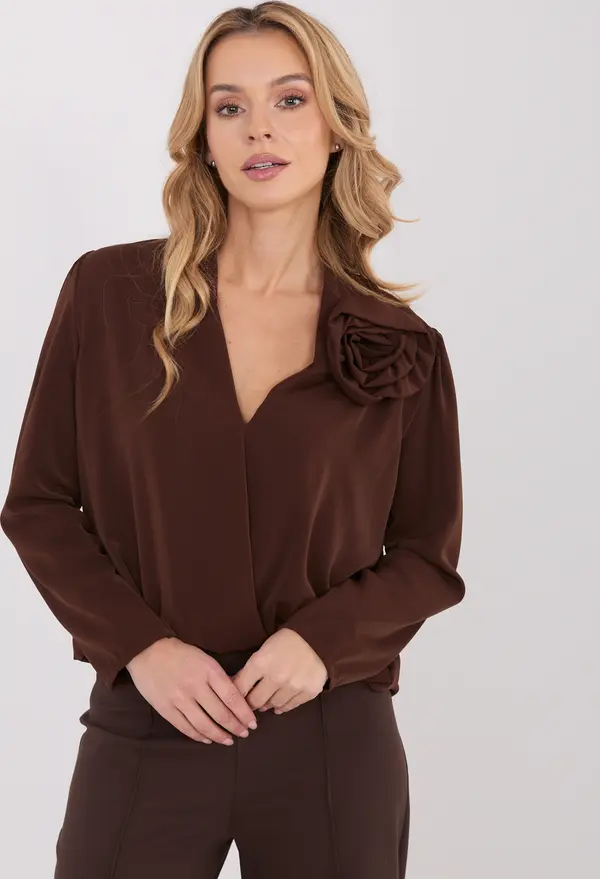 Italy Moda Blouse-MI-BZ-M650.17P-brown