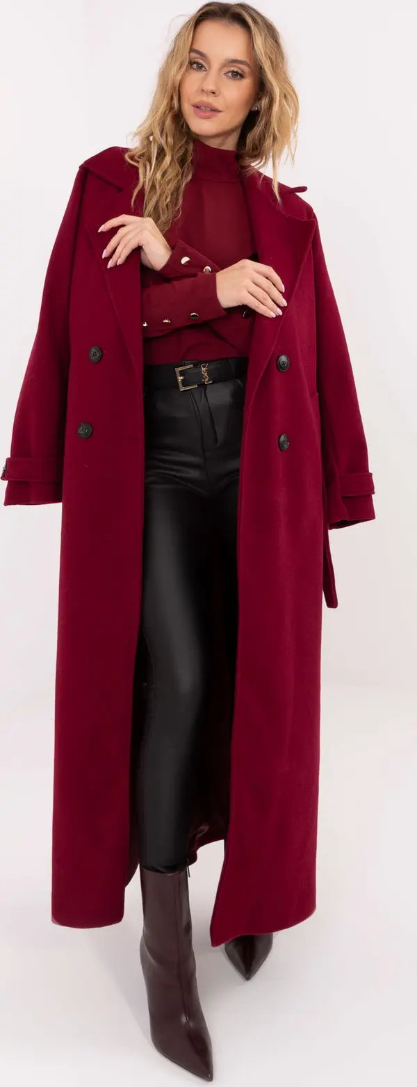 RUE PARIS Blouse-MI-BZ-M776.13-burgundy