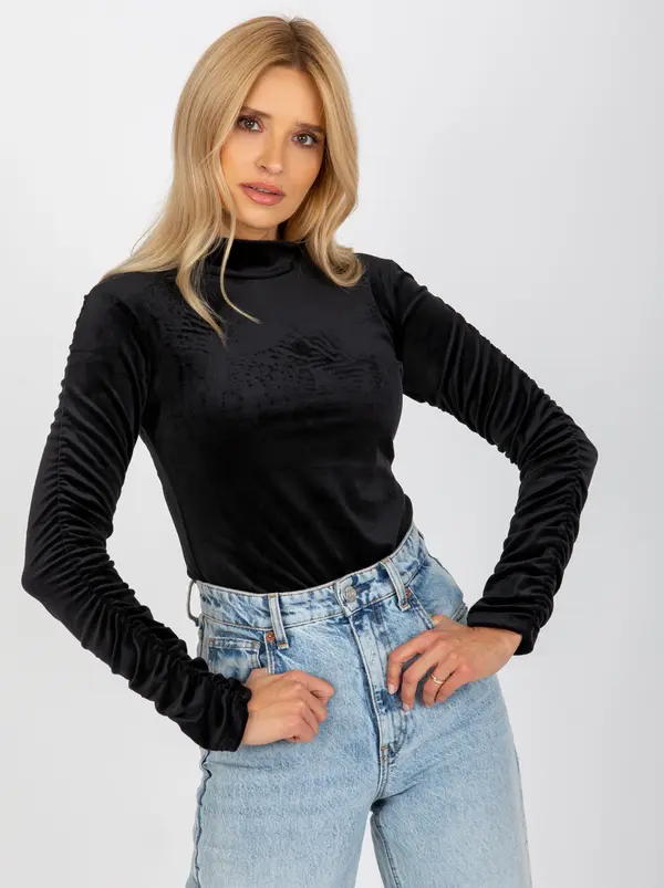 RUE PARIS Blouse-RP-BZ-8181.12X-black