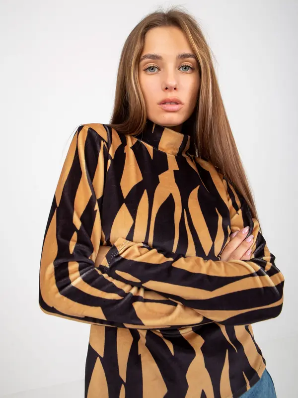 RUE PARIS Blouse-RP-BZ-8187-1.02X-camel