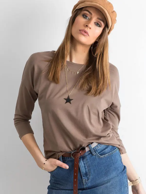 BASIC Feel Good Blouse-RV-BZ-4661.51P-brown
