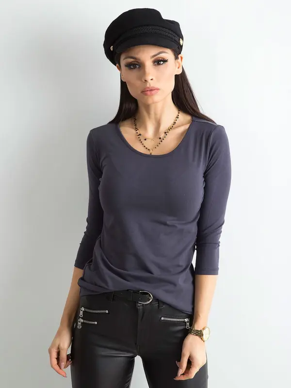 BASIC Feel Good Blouse-RV-BZ-4690.70-graphite