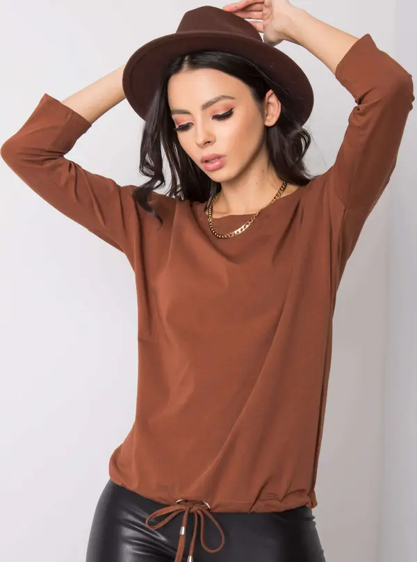 BASIC Feel Good Blouse-RV-BZ-4691.37P-brown