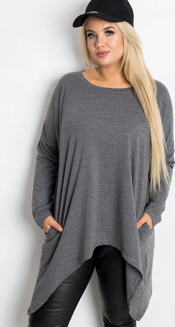 RELEVANCE Blouse-RV-BZ-5031.06X-dark grey