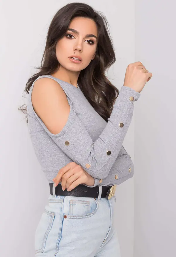 RUE PARIS Blouse-RV-BZ-5099-1.07-gray