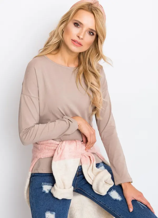 BASIC Feel Good Blouse-RV-BZ-5121.23P-dark beige