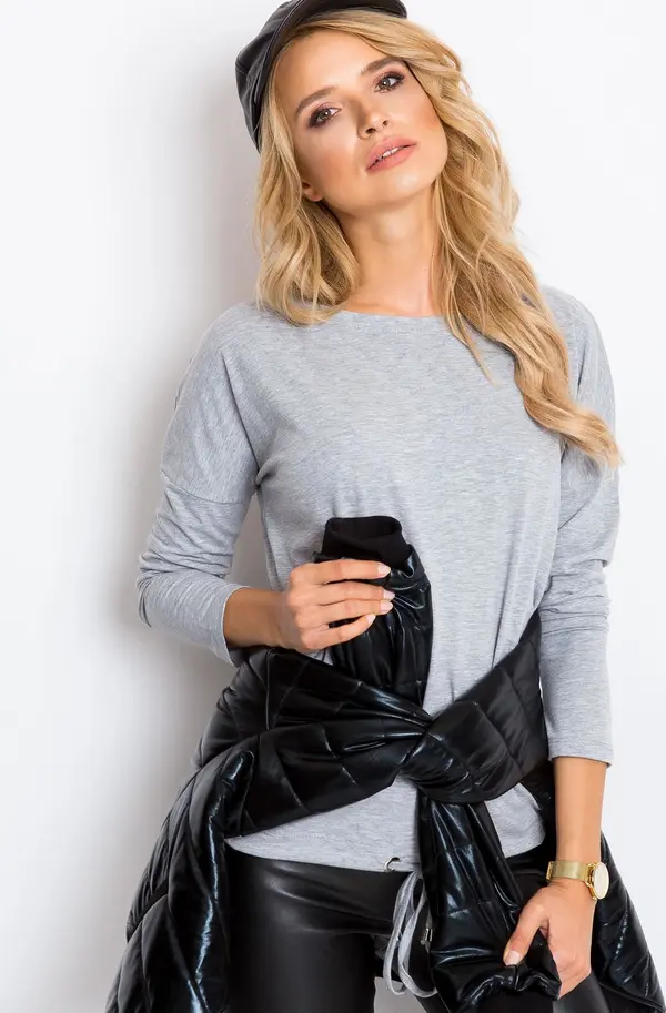 BASIC Feel Good Blouse-RV-BZ-5122.07P-grey