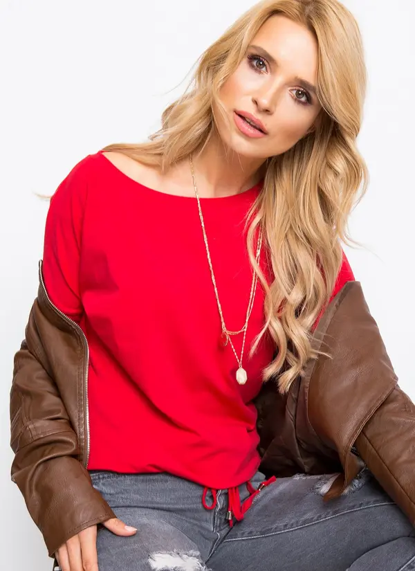 BASIC Feel Good Blouse-RV-BZ-5122.11P-red
