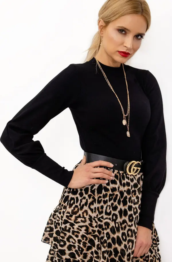 RUE PARIS Blouse-RV-BZ-5223.15-black