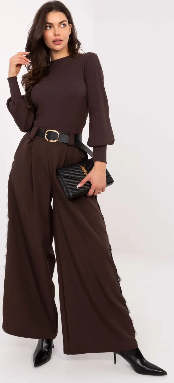 RUE PARIS Blouse-RV-BZ-5223.15-dark brown