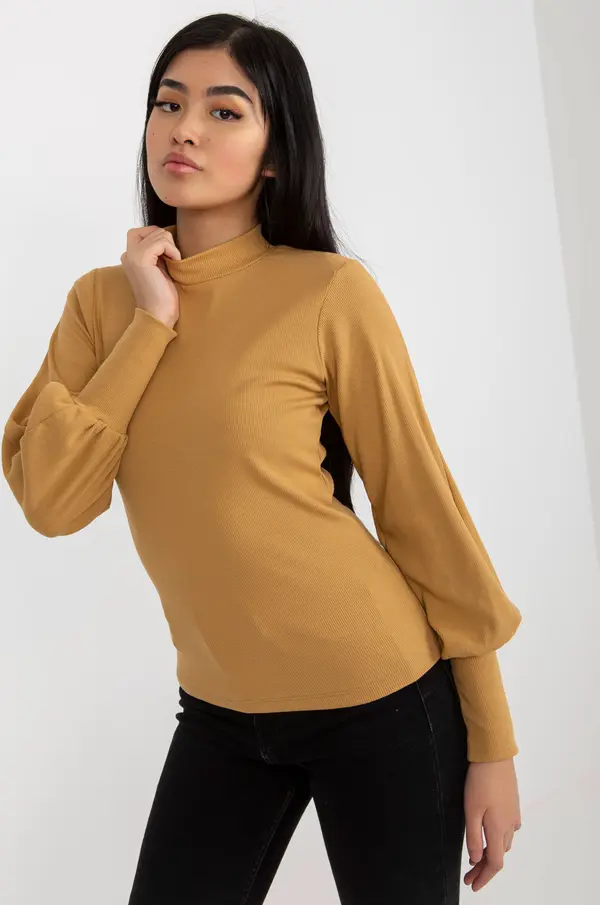 RUE PARIS Blouse-RV-BZ-5223.15-light camel