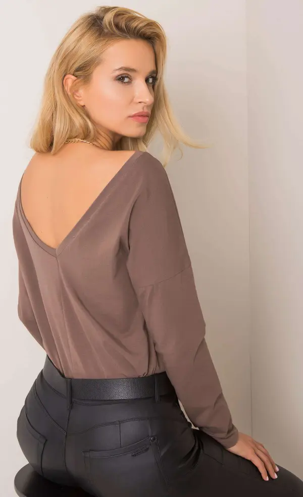 BASIC Feel Good Blouse-RV-BZ-5890.10-brown