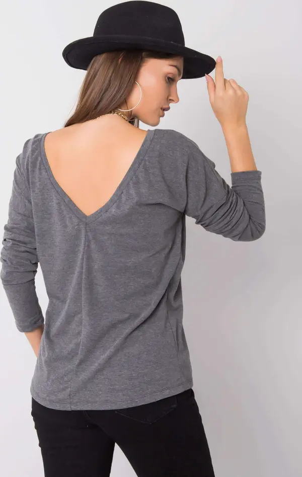 BASIC Feel Good Blouse-RV-BZ-5890.10-dark gray