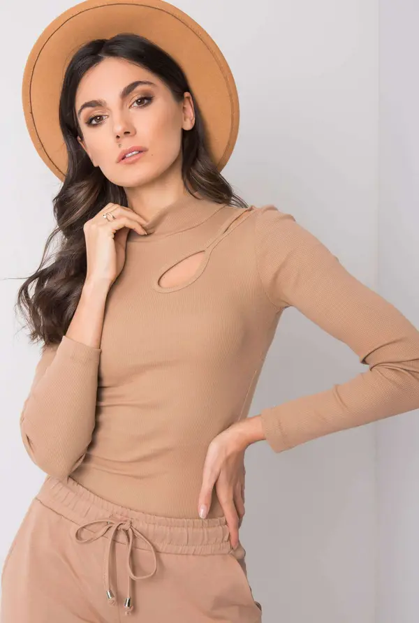 RUE PARIS Blouse-RV-BZ-6097.64-camel