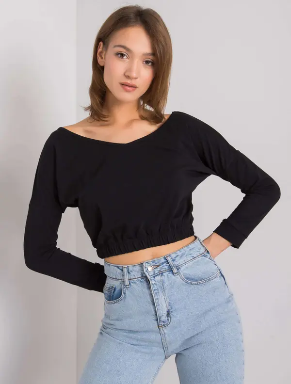 RUE PARIS Blouse-RV-BZ-6721.65-black