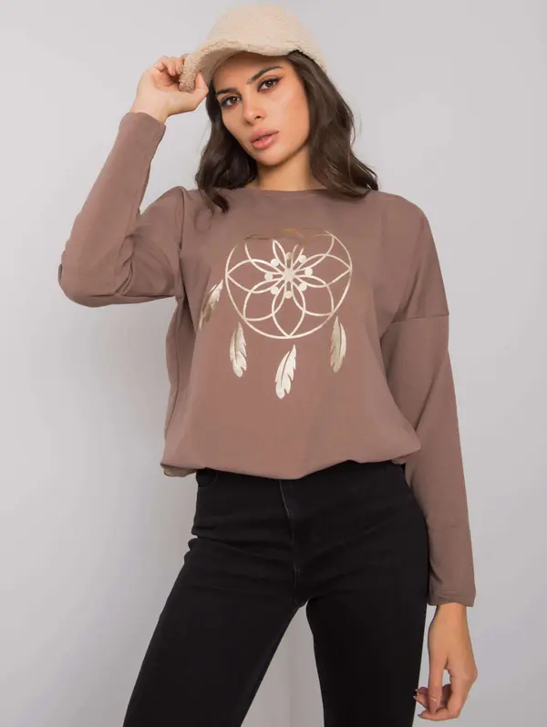 RUE PARIS Blouse-RV-BZ-7200.30P-brown