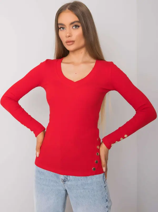 RUE PARIS Blouse-RV-BZ-7245.07-red