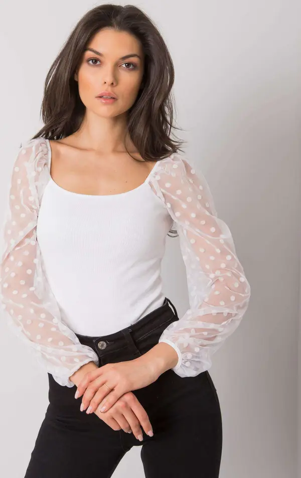RUE PARIS Blouse-RV-BZ-7339.81P-white