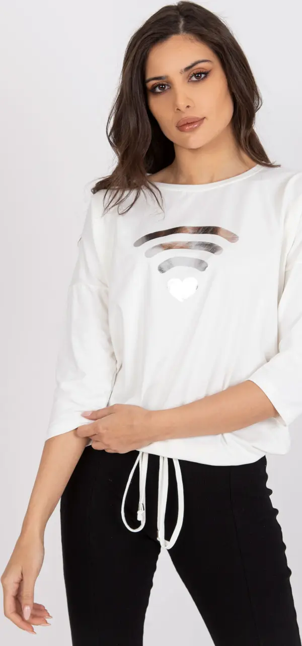 RUE PARIS Blouse-RV-BZ-7547.12P-ecru