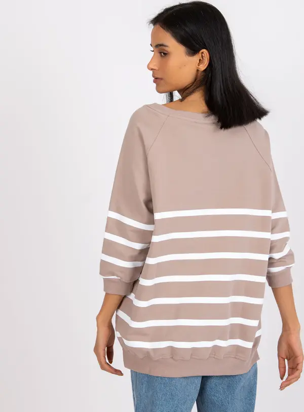 RUE PARIS Blouse-RV-BZ-7556.68-dark beige