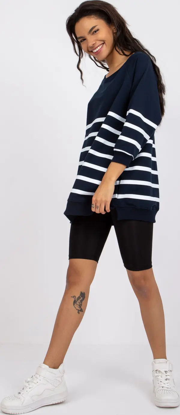 RUE PARIS Blouse-RV-BZ-7556.68-navy blue